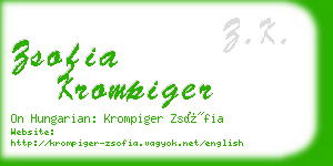 zsofia krompiger business card